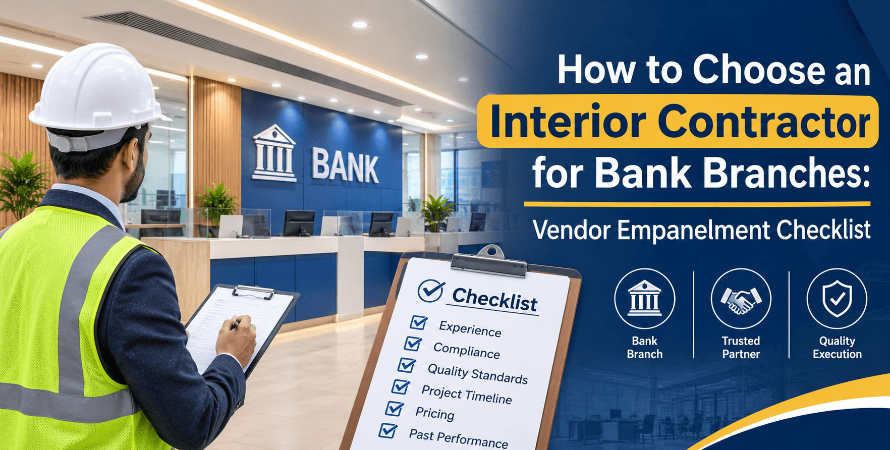 How to Choose an Interior Contractor for Bank Branches: Vendor Empanelment Checklist